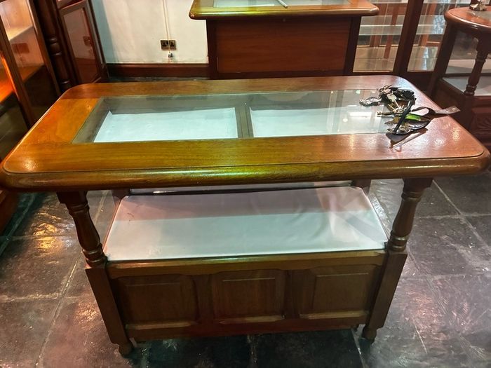 3 vintage display counters
