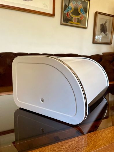 Brabantia Roll Top Bread Bin Countertop Storage Box White Mid Size