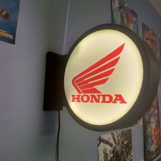 Honda sign led light box wall bar
