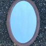 Oval oak mirror Image 2