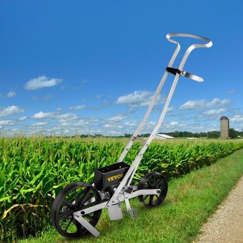 Garden Seeder, Metal Precision Garden Push Seeder With 6 Seed Plates, Walk-Behind Row Crop Planter, Manual Garden Lawn Spreader for Sowing Seeds, Backyard Agriculture for Various Seeds (FREE SHIPPING)
