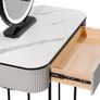 Premium Dressing Table with Adjustable LED Mirror in Grey Black 80cm - Dressing Table with Mirror Bedroom Dressing Tables including drawer for make-up organiser vanity makeup table set Image 2