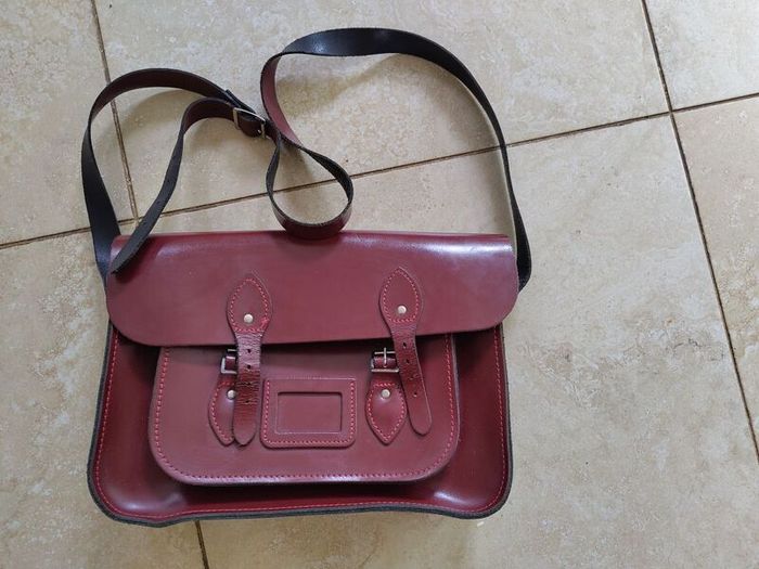 Leather Satchel Company classic satchel in red