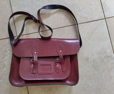Leather Satchel Company classic satchel in red