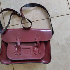 Leather Satchel Company classic satchel in red