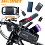 Bike Handlebar Bag with Mobile Phone Holder, Bicycle Frame Top Tube Pouch, Waterproof Cycle Cell Phone Mount with Touch Screen Window, for iPhone Samsung Smart Phone Image 7