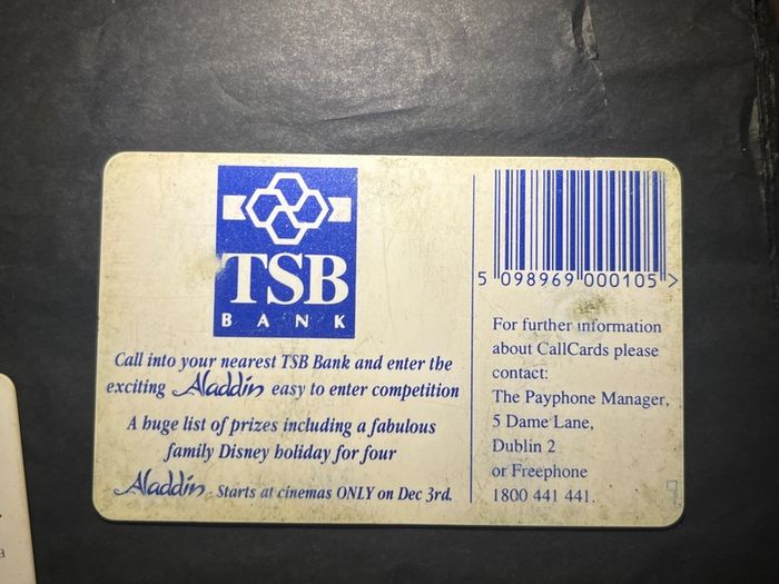 Disney telecom eireann callcards inc Aladdin Pocahontas and hunchback of notre dame