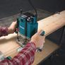 Makita RP1800XJ Router 1850W, 230V, 12pcs Bit Set, Carrying Case + Accessories Image 4