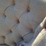 2 French Linen Dining chairs Image 2