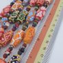 Vintage Venetian Style Handmade Ceremic Desgin MultiColor Glass Beads Necklace Image 2