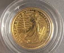 Great Britain 1/10 oz Gold Coin Britannia 2022 ( In Capsule)
