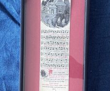 Framed antique silk bookmark
