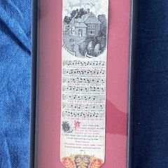 Framed antique silk bookmark