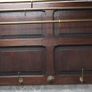 Large Arts & Crafts Style Oak & Brass Wall Coat Rack c.1900 Image 4