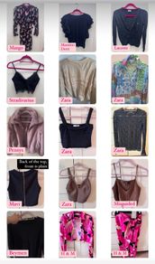 Bundle of tops, dress, and skirt