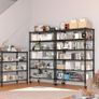 91cm x 46cm x 191cm Wire Storage Shelves with Wheels, NSF Certified 6-shelfs Heavy Duty Adjustable Kitchen Shelving Unit, Pantry Organizer Rack Rolling Metal Shelf for Garage Image 4