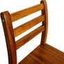 Set of 4 Rustic Wooden Bar stools  Acacia Wood with Backrest Image 3