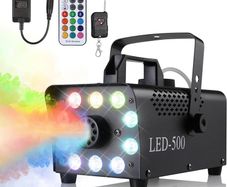 NEW SALE | Fog Machine 500W Smoke Machine with 10 RGB LED & Wireless Remote Control, Suitable for Party, Disco Dj Effect, Christmas, Wedding, Stage Performances