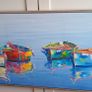 Blue Boat Painting Image 2