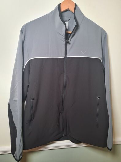 mens CALLAWAY golf top full zip track top windbreaker water resistant size Small