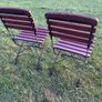 Pair of quality wooden garden chairs Image 3
