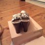 White leather wedges with floral detail Image 3
