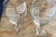 Vintage Set of 2 Powers Gold Label Irish Coffee Glasses.