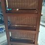 Storage Unit with Wicker Baskets Image 3