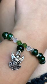 Handmade Glass & Crystal Archangel Raphael Bracelet