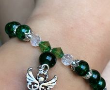 Handmade Glass & Crystal Archangel Raphael Bracelet