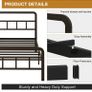 Double Bed Frame with Curved Headboard and Footboard Image 6