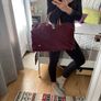 La Bagagerie bordeaux/burgundy nylon travel tote or weekend bag Image 7