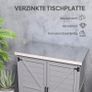 Garden cabinet, outdoor cabinet with worktop, tool cabinet, solid wood, steel Image 3