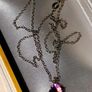 Pristine Hallmarked Silver 18" Chain with Amethyst Image 3