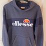 ELLESSE  hoodie sweater. Grey & Charcoal. Size small adult / labelled age 13/14 . Great Quality & In very good condition. Weighty 50% cotton Image 10