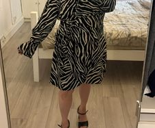 plus size zebra wrap dress