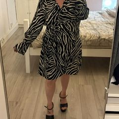 plus size zebra wrap dress