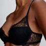 New Calvin Klein Lace Plunge Bra, Black Image 7