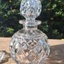 Magnificent Pair of Vintage Cut Glass Perfume Decanters Image 3