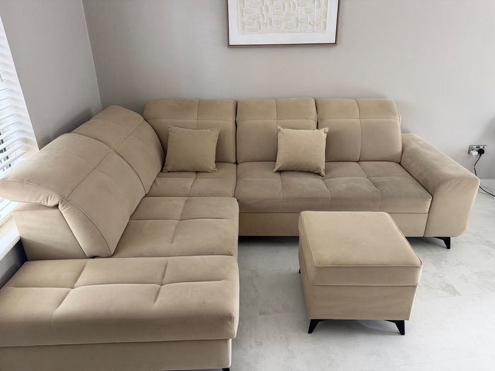 Sofabed and pouffe 266cm x 212cm