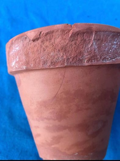 2 vintage terracotta flower pots