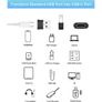 USB 3.0 Male to USB C Female Adapter Charging Data Converter Image 5