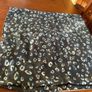 SAMOON  large scarf / shawl in black with dark teal and white .never worn Image 6