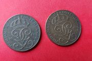 Two x five Ore Swedish Coins