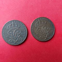 Two x five Ore Swedish Coins