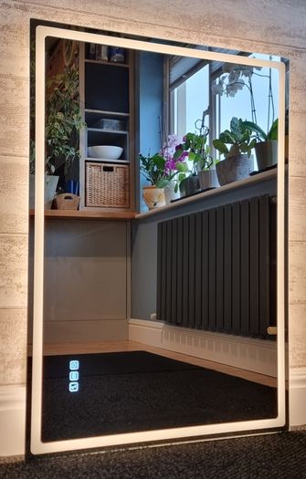 LED Bathroom Mirror Bluetooth Antifog Dual LED Makeup Bright Light Vanity 100c70cm or 70x100cm