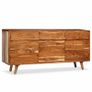Sideboard Solid Wood with Carved Doors 160x40x75 cm Image 8