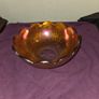 Antique Marigold Carnival Glass Bowl Image 2