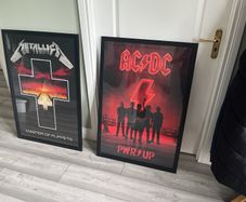 Framed Posters Metallica and ACDC