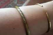 Green and Bronze Boho Bangle